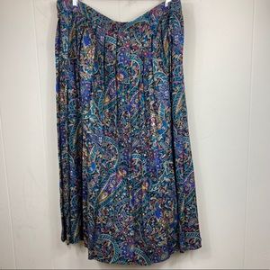 Vintage Alfred Dunner Floral Paisley Boho Skirt